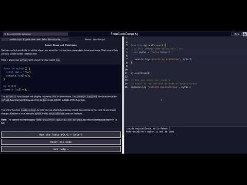 Local Scope And Functions Free Code Camp Help Basic Javascript Algorithms Data Structures