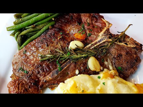 T-BONE STEAKS| PAN SEARED & FINISH IN THE OVEN.