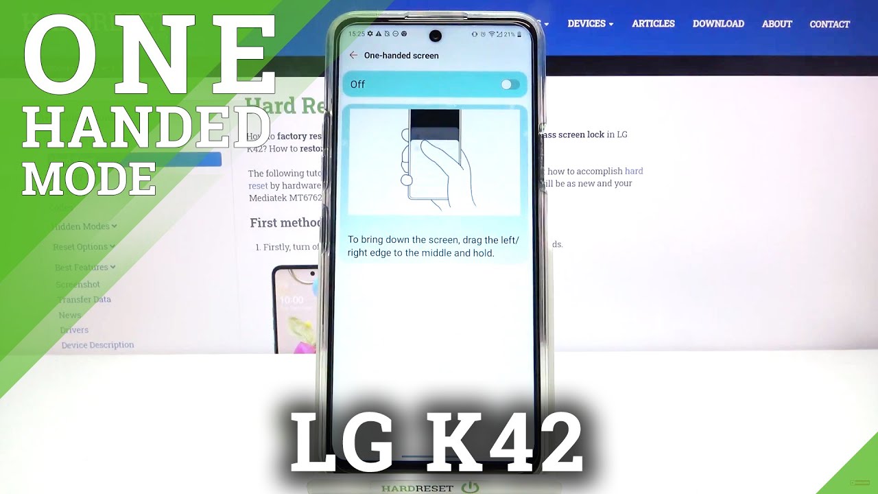 Enable One-Handed Mode - LG K42 & Managing by One Hand