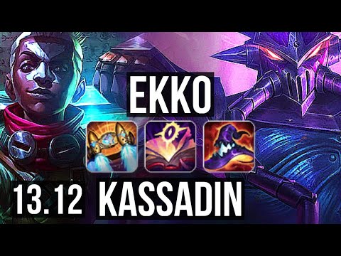 EKKO vs KASSADIN (MID) | 14/0/2, 10 solo kills, 2.3M mastery, 1900+ games | EUW Master | 13.12