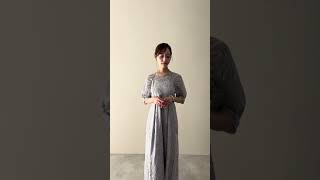 サックスのラメエンブロイダリーレースドレス 動画