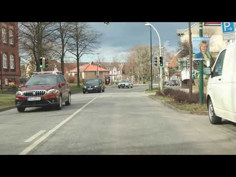DRIVING IN GERMANY. WISMAR. Mecklenburg-Vorpommern.