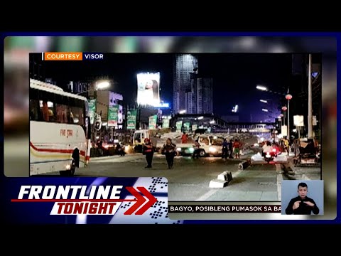 Truck na may kargang semento, nakahambalang sa bahagi ng EDSA-Tramo Frontline Tonight