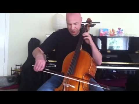 Alfons Verreijt allereerste keer Cello!