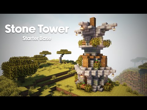 Insane Stone Tower Base for Survival Minecraft!