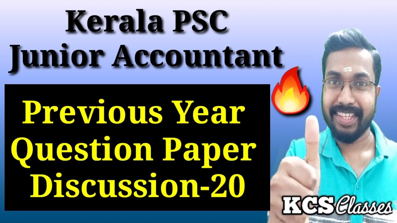 Kerala PSC Junior Accountant|Previous Year Question Paper Discussion-20| #kcsclasses #keralapsc