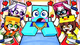 Un MILLONARIO en Una PIJAMADA de SOLO CHICAS en Minecraft!