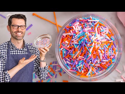 Part of a video titled Homemade Sprinkles - YouTube