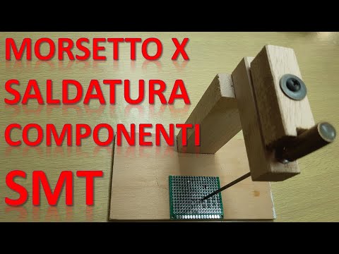 Morsetto per saldatura di componenti SMD x circuiti prototipo su PCB millefori o riparazione