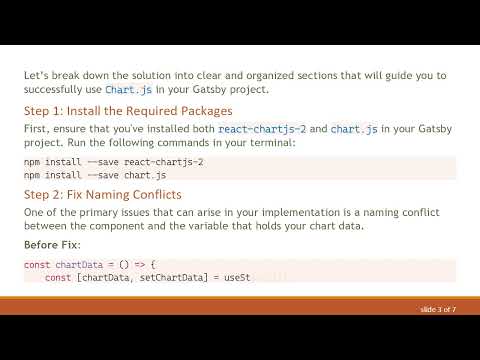 Using Chart.js with React/Gatsby: A Step-by-Step Solution