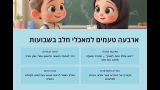 # מאכלי חלב בחג השבועות - ארבעה טעמים עמוקים