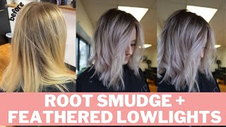 How to do a Root Smudge | Redken Shades EQ | Adding dimension into blonde hair