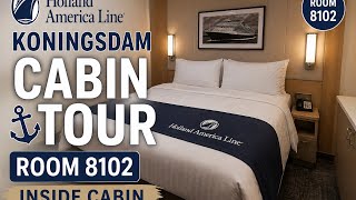 Holland America Koningsdam Cabin Tour | Inside Cabin Room 8102 Full Walkthrough 🚢