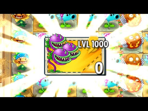 100% CHOMPER Plant LEVEL 1000 Power-Up! in Plants vs Zombies 2 (PVZ2 Version 8.8.1)