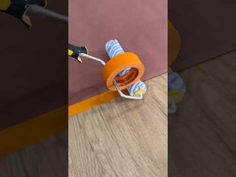 Applying Tape with Paint Roller ￼#tricks #painting #ideas