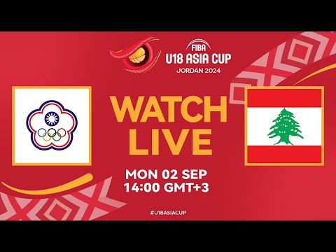 Group Phase | Chinese Taipei v Lebanon | Full Basketball Game | FIBA U18 Asia Cup 2024