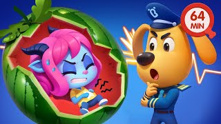 There's A Watermelon in My Tummy | Safety Tips | Detective Cartoon | Sheriff Labrador