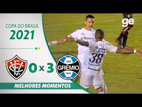 Gols e lances de Vitória x Grêmio
