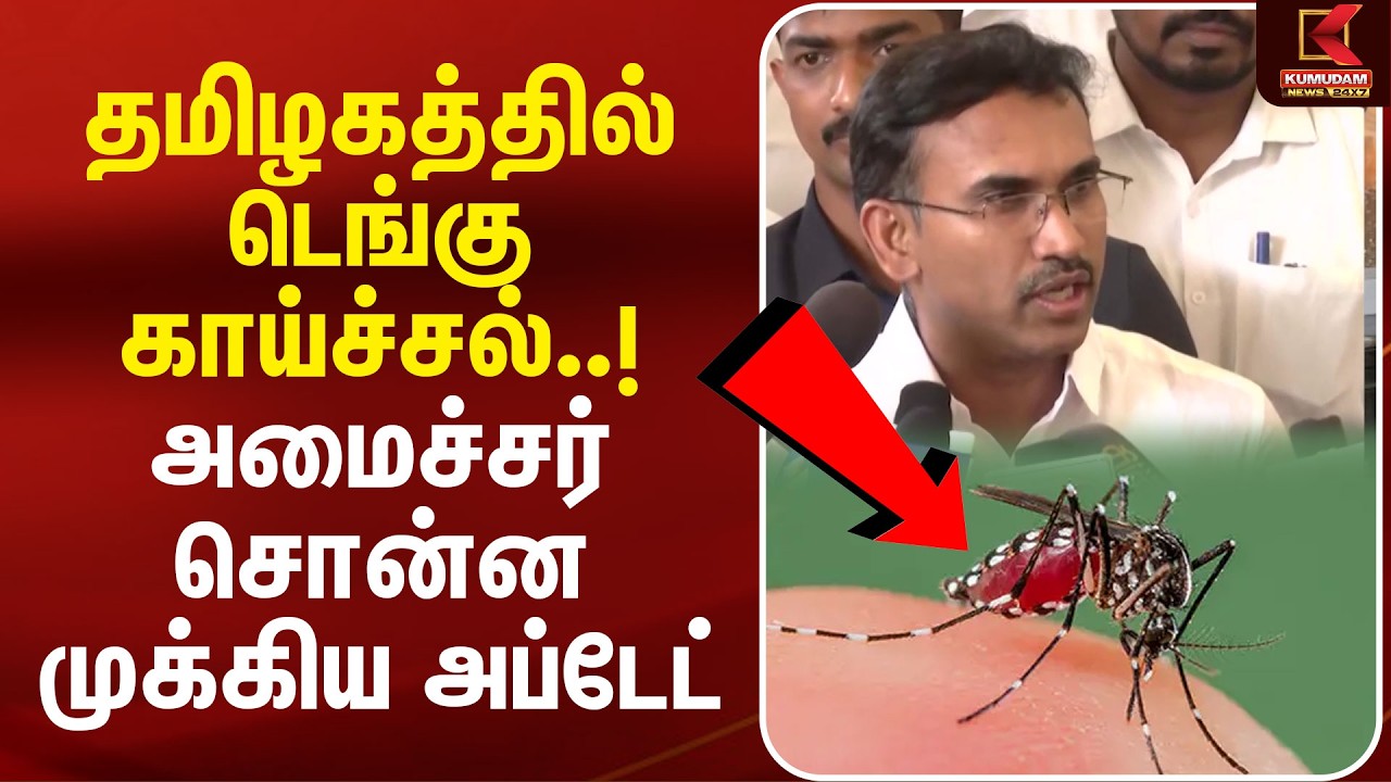 தமிழகத்தில் Dengue காய்ச்சல்..! அமைச்சர் Arunraj சொன்ன முக்கிய அப்டேட் | TN Dengue Update | Kumudam