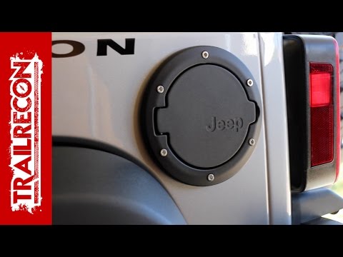 How to Install a Mopar Jeep Fuel Filler Door - Jeep Wrangler Unlimited