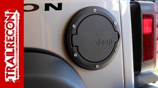 How to Install a Mopar Jeep Fuel Filler Door - Jeep Wrangler Unlimited