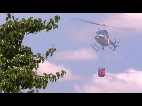 Imágenes de simulacro de incendio realizado por el Sinae en Las Brujas