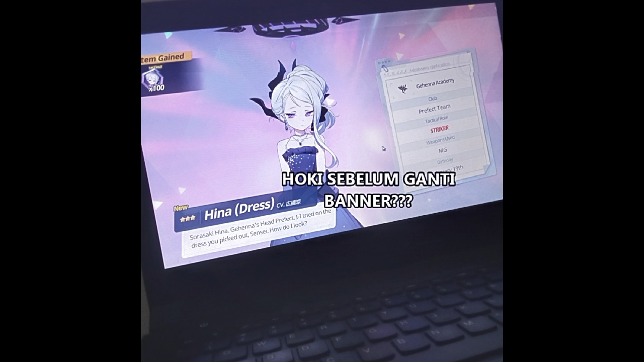 setelah 271 pulls dan 20 ungu, baru dapatnya pas dekat2 mau maintenance woilah 🗿