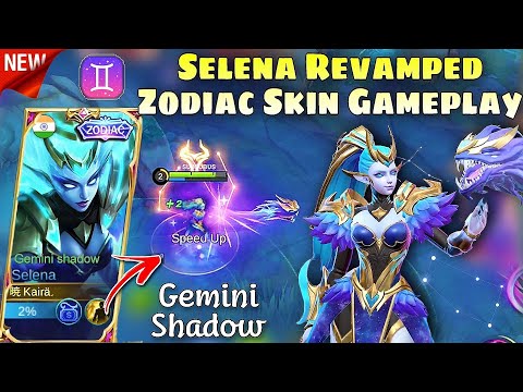 SELENA REVAMPED ZODIAC SKIN GAMEPLAY!♊NEW GEMINI SHADOW💜