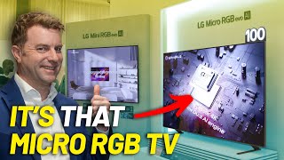 LG’s Micro RGB TV Is For REAL. The RGB mini-LED? Hmmmm.