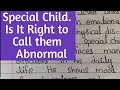 Essay On Difficulties Of Special Child What Is Special Child