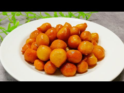 Luqaimat Recipe without Yeast | Traditional Emirati Sweet Dumplings | Crispy Sweet Balls