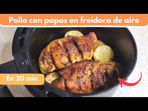 Pollo con papas en freidora de aire (Air fryer) fácil y rápido #freidoradeaire #airfryer