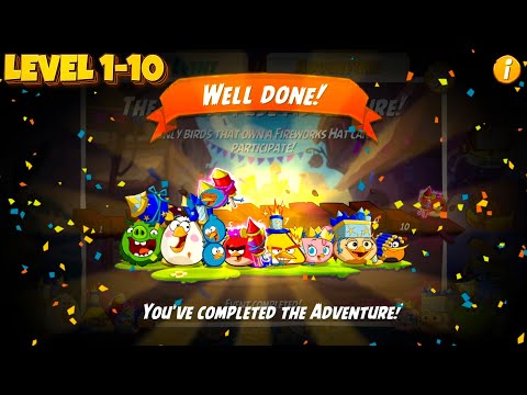 Angry Birds 2 AB2 The Short Fuse Adventure! Level 1-10 (Fireworks Hat Set 2026)