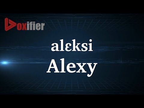 How to Pronunce Alexy in French - Voxifier.com