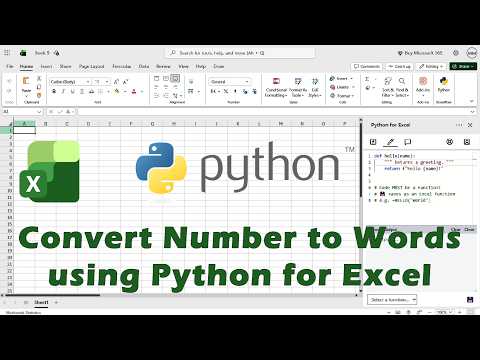 How To Convert Numbers To Words In Excel Using Python Excel Pythonlearning Exceltutorial