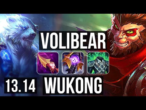 VOLI vs WUKONG (TOP) | Penta, 1200+ games, 6 solo kills, 1.5M mastery | EUW Master | 13.14