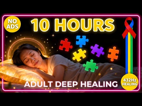 10 Hours Deepest Sleep Music for Autism & ADHD | 432Hz Meltdown Relief & Full Body Healing