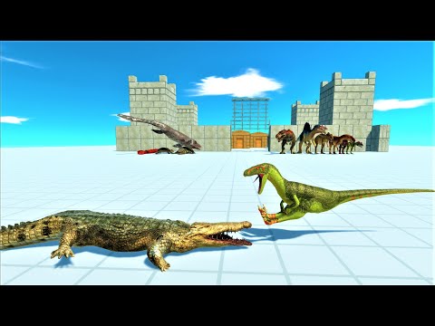 Reptiles with mosasaurus vs carnivore dinosaurs animal revolt battle simulator 1 vs 1