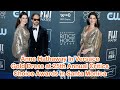 Anne Hathaway In Versace Gold Dress At 25th Annual Critics Choice Awards In Santa Monica