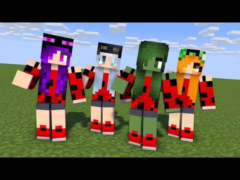 MONSTER SCHOOL : SKIRRI LADYBUG MONSTER GIRLS - MINECRAFT ANIMATION