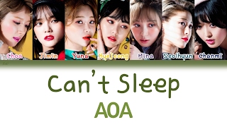 AOA (에이오에이) - Can't Sleep (불면증) | Han/Rom/Eng | Color Coded Lyrics |