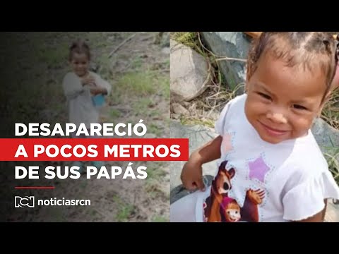 Niña de 2 años desapareció estando a escasos metros de sus padres en Tolima