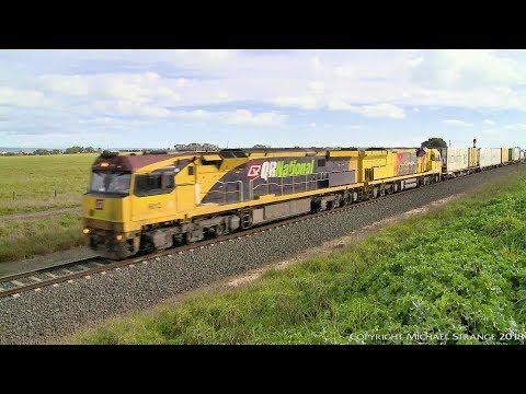 QRNational / Aurizon PM1 Container Freight Train  - PoathTV Australian Railways