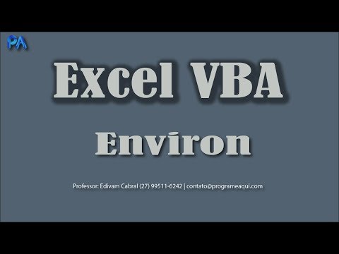 Dica de Excel VBA como usar o método Environ VBA