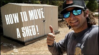 How to move a shed by hand! Old school, no heavy equipment needed!