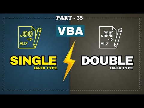Part 35 - Single vs Double Data Types in VBA: Which Should You Use? | Hindi