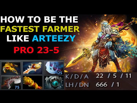 EG. Arteezy Crazy Fastest Farmer Phantom Lancer- Dota 2 Pro Gameplay [Watch & Learn]