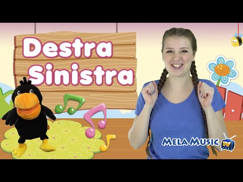 La destra e la sinistra con Aurora e Theo - Canzoni per bambini @Mela_Educational