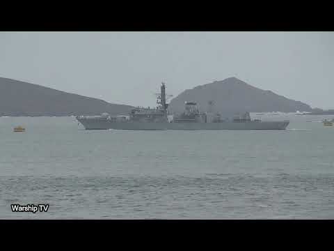 HMS PORTLAND F79 IN PLYMOUTH SOUND PREPARING TO ENTER DEVONPORT 10-11-22