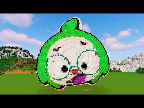 Hogi FALL | 3D Pixel Art Build | Minecraft Speed Build SHOWCASE